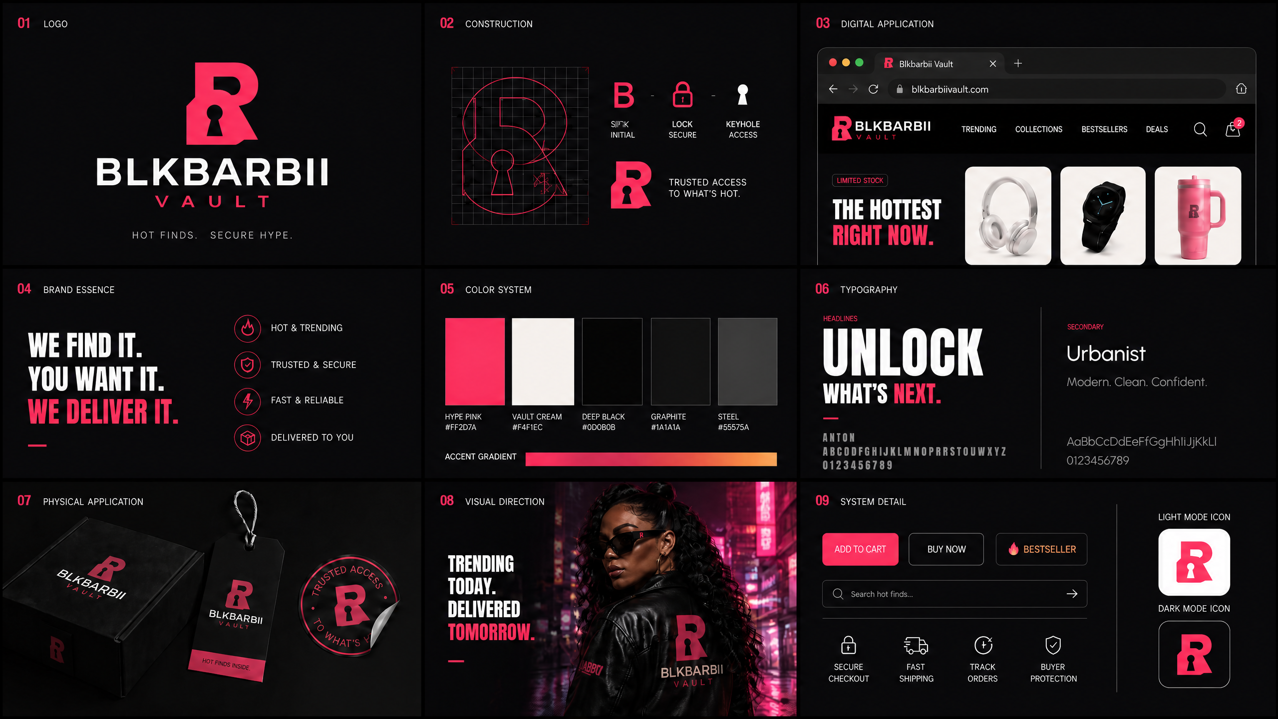 Blkbarbii Vault brand visual featuring the founder